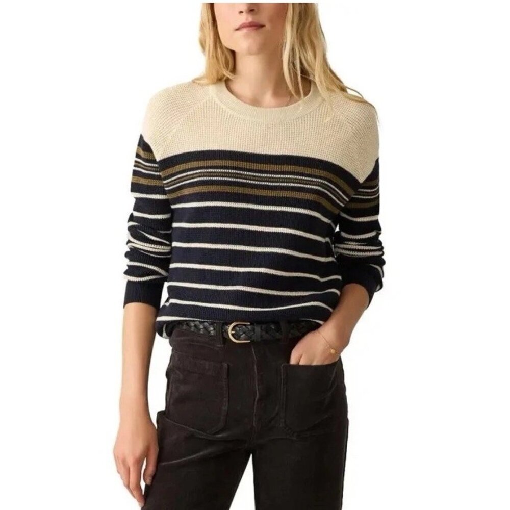 Faherty Throwback SMALL S Crew Knit Pullover Oakl… - image 1